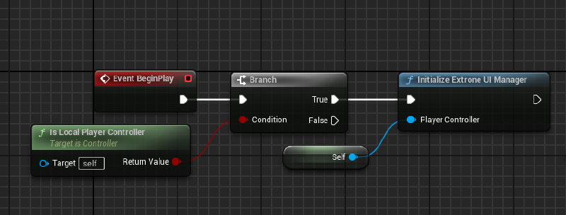 Initialize Extrone UI Manager in Player Controller’s Begin Play